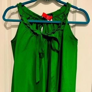 Jcrew green silk top